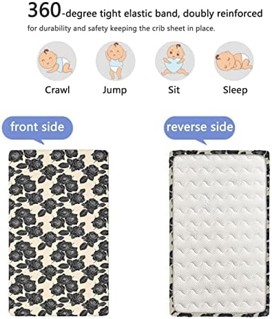 Opremljeni mini listovi sa kratkim krevetima, prenosivi mini listovi sa krevetić mekim i rastezljivim ploča za krevetić sa krevetom