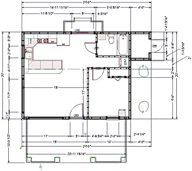 Nacrtni otisci Tiny House planira 500sqft