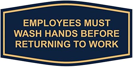 Fancy zaposleni moraju oprati ruke prije nego što se vrate na posao na posao - mali