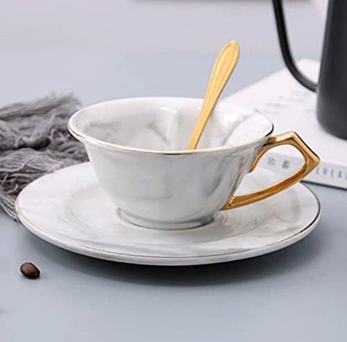 Dodouna keramička kupa za kafu Set Engleski popodnevni čaj u obliku čaja u obliku čaja čaj čaša i kockica za kafu poklon za ljubavnika