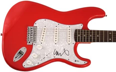 Chris Martin potpisan autogram utrke pune veličine Car crveni bokobranska struja sa autentičnošću Beckett Bas - Coldplay Frontman,