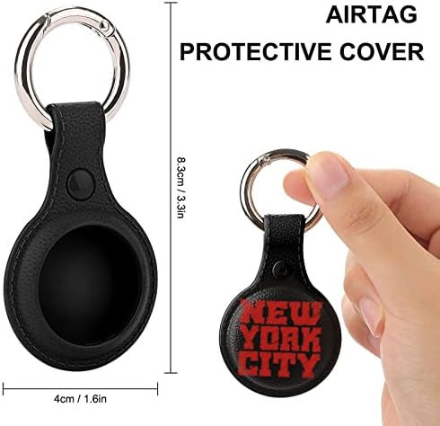 Zaštitna futrola u New Yorku kompatibilna za AirTag držač lokatora protiv gubitka s privjeskom za ključeve za ovratnik za prtljag