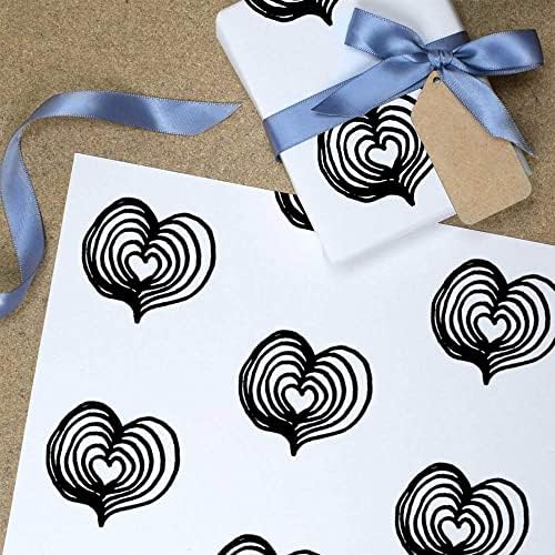 5 x A1 'Heart Shape' Listovi papira za umotavanje poklona/umotavanje