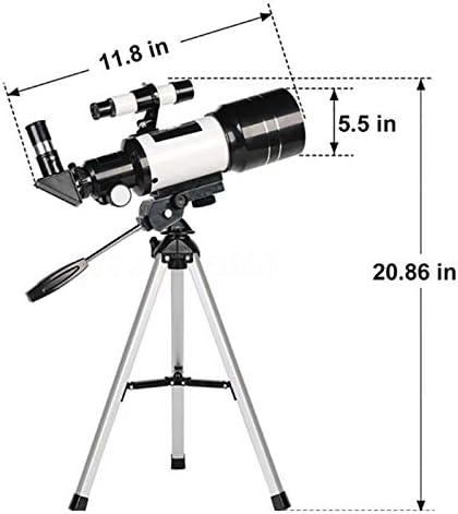 WHMMCO teleskop prijenosni astronomski refraktor teleskop s podesivim stativom za djecu za odrasle početnike 70mm otvor za bjekstvo