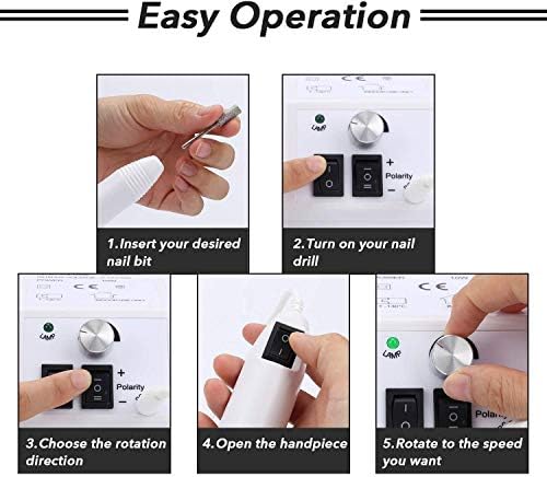 Lunchbox.com električna bušilica za nokte, Mašina za bušilicu za nokte - kućna upotreba električna mašina za pedikir za manikir za