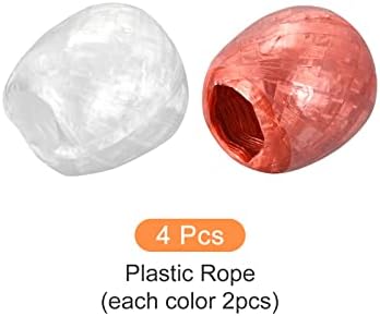 Poliester uže od strane odbojnika [za domaćinstvo paketa pakiranje DIY] -50m / 164ft / 4roll plastika, crvena, bijela