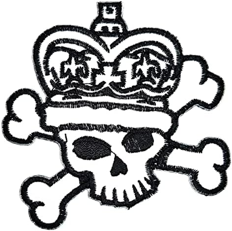 Kleenplus 2kom. King Skull Crossbones Patch stripovi crtani gvožđe na patchu vezena aplikacija šije na Patch za odeću farmerke jakne