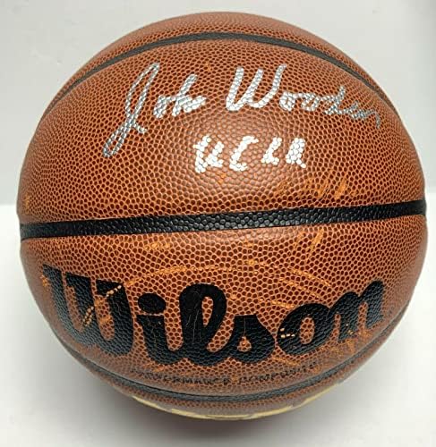 John Wooden potpisao je NCAA Wilson Basketball Ucla Bruins PSA AB89272 - Košarke sa autogramima