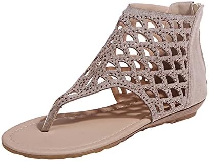 Rhinestone šuplje od prozračne sandale za žene Clip Toe Papuče cipele Summer Fashion Flip FOPS za dame