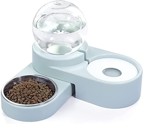 Qhimp 2 u 1 dispenzer za vodu i posuda za hranu za mačke mali/srednji pas-1.8 L Automatski dozator, posuda od nerđajućeg čelika, izdržljiva