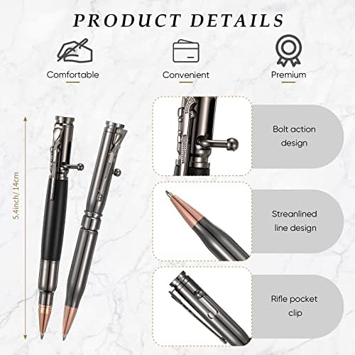 Crtiin 3 Postavlja olovke za muškarce olovka za metke olovka za ljubitelje pištolja sa poklon kutijom za olovku i dopunjavanjem crnog