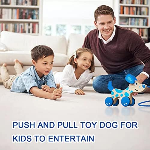 Ručno radno izvlačenje igračke za pse povucite se uz igračku sa žicom za hodanje od malihnudačke igračke Push Push Plow Premeni za