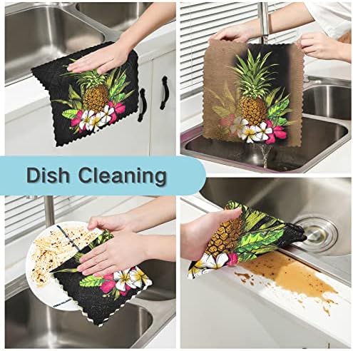 Alaza ručnici za čišćenje kuhinja Krpe za čišćenje Dekorativne ananapske posude super upijajuće kuhinjske ručnike LINT Besplatno bara