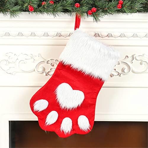 Shypt 2pcs Božićne čarape dugokomane pseće kandže Božićne čarape Božićne ukrase za božićne ukrase