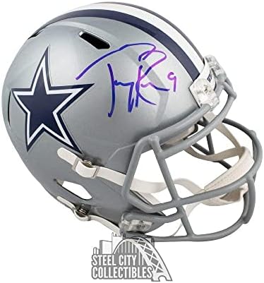 Tony Romo potpisao Dallas Cowboys Speed fudbalski šlem pune veličine-BAS COA-NFL šlemovi sa autogramom