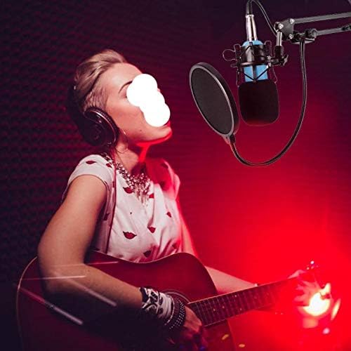ZHUHW Studio za snimanje Cardiod kondenzatorski mikrofon Set KTV Sing kondenzatorski muzički mikrofon sa vjetrobranskim staklom za