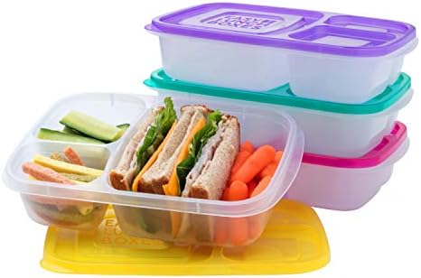 EasyLunchBoxes® - Bento kutije za ručak - prehrambeni kontejneri za višekratnu upotrebu i bento Snack kutije - prehrambeni kontejneri