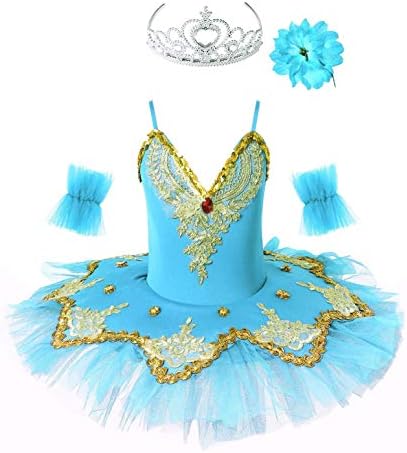 Vernlan Kids Girls vezene balerine Swan Lake Performance Plesne haljine kostimi sukseli Leotard Ballet Tutu haljina