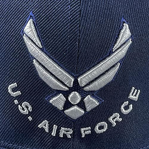 Kaleid US Air Force Wing vezena bejzbol kapa Sport Na otvorenom podesivi Snapback Tata šešir bijeli