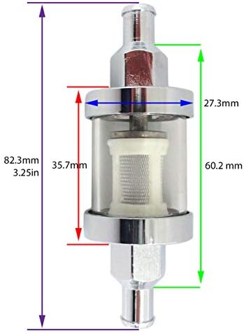 Emgo Inline 5/16 Filter za gorivo W / Line kompatibilna sa FZR 400 600 750 1000 FZ1 1000