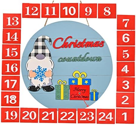 Božić izrezi dekoracije Vintage Božić odbrojavanje kalendar dolazi sa 24 zamjenjivi brojevi jednostavan za instalaciju/spreman za