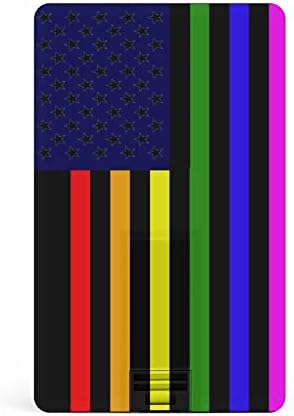 LGBT Gay Pride zastava Credit Bank kartica USB Flash diskovi Prijenosni memorijski stick tipka za pohranu 64g