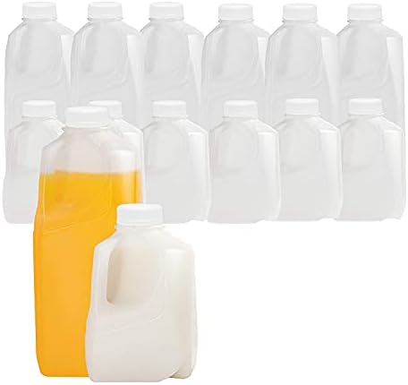 Vrčevi od pola galona sa čepovima-64oz i 32oz prazne plastične bočice i poklopci - ukupno 12 flaša