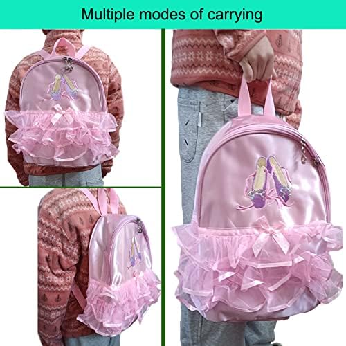 Sehxim slatki baletni plesni ruksak Tutu haljina plesna torba vodootporna torba za djecu, baletne torbe za djevojčice 4-6