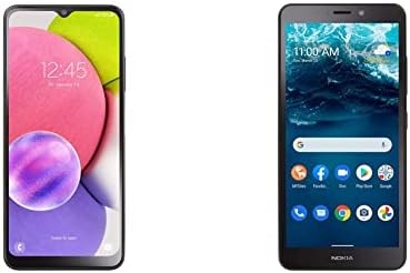 Ukupno Verizon Samsung Galaxy A03S, 32GB, crna - Prepaid pametni telefon i tracfone Nokia C100, 32GB, plavi - prepaid pametni telefon