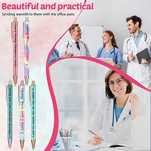 Teling 5 kom smiješne medicinske olovke kreativni poklon za medicinske sestre metalne sarkastične olovke za psovke Set svjetlucavih