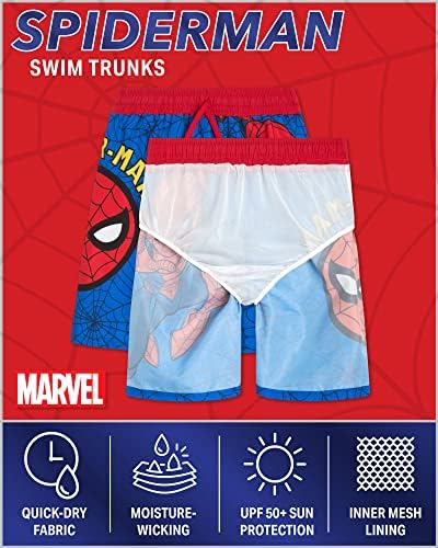Marvel Avengers muške kupaće gaće-Spider-Man, kupaći kostim kapetana Amerike – UPF 50+ brzo sušeći kupaći kostim za dječake