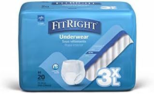 FitRight donji veš za inkontinenciju odraslih, teška upijanja, 3x-veliki, 75-94 struk