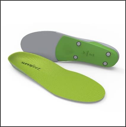 Zelena Superfeet - Ortotička potpora visokog luka - ulošci za cipele izrezani po mjeri-muškarci 5,5 - 7 / žene 6,5-8