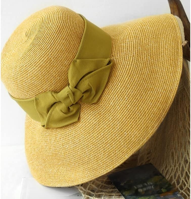 Zsedp šešir sa mašnom širokog oboda žene koje oblikuju ljetni šešir za sunce za odmor na plaži elegantne kape