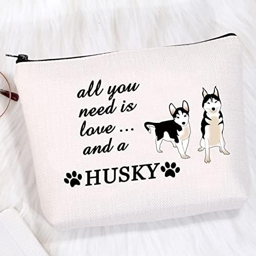 Cmnim husky šminka za pse Husky Cosmetic torba Husky pokloni za ljubitelje Husky Husky Glazbe vlasnica Sve što trebate je ljubav i