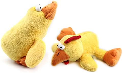 Ipetboom Puppy Chew Toys Veliki mali mali žuti bb plišani pileći igračke za zube patke zalogaj smiješno igrati škripavske pse srednje