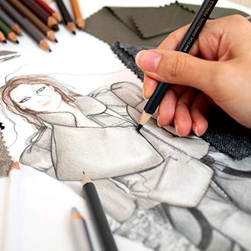Profesionalni set za crtanje-MARKART 10 komada meke srednje i tvrde olovke za ugalj za crtanje, skiciranje, sjenčanje, olovke za početnike