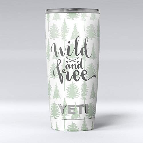 Dizajn Skinz Wild i BESPLATNI - Kompletni vinil zamotač kože Kompatibilan je s Yeti Rambler Cooler Tumbler čaše