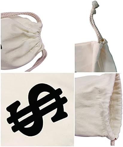 Eylola 4 pakovanje torbe za novac za zabavu Dekor 11,8 x 15,7 inča torba za novac pljačkaš kostim novac dolar potpisuje za nošenje