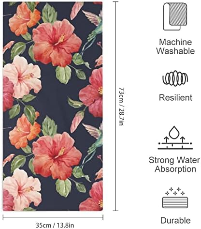 Akvarel Tropical Hibiscus Peškir Premium ručnici Tkanina za pranje za pranje za hotelske banje i kupatilo
