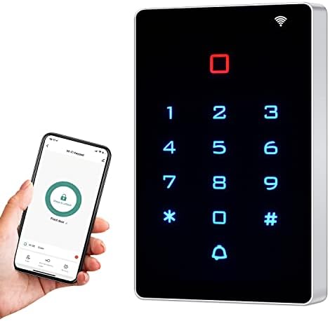 AMOCAM sistem kontrole pristupa vratima, Tastatura sa lozinkom + kontrola napajanja + dugme za izlaz na vratima pogodno za stan, kancelariju,