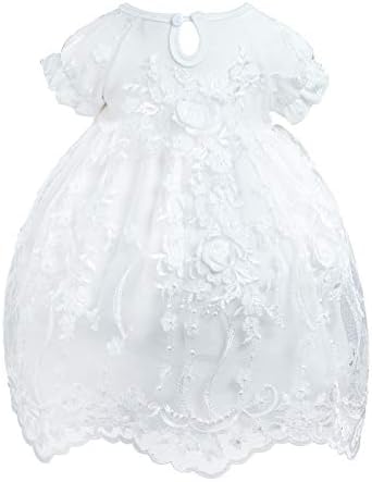 Tentide novorođenčad dječje djevojke Krstimska haljina bijela pamučna cvijeta tutu haljina za krštenje rođendanske vjenčanice
