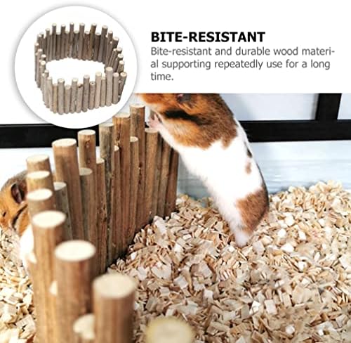 Popetpop ograde Decor Decor Hamster Wooden 30cm vrata Hamster Chew igračke Stojeći penjački platforma za hrčka miševi Gerbil Chinchilla