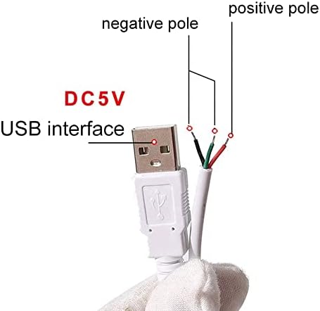 Cleiscry DC 5V LED Dimmer USB priključak za napajanje linija zatamnjenja Produžni kabl za podudaranje boja sa adapterom prekidača