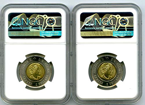 CA 2020 Kanada $ 2 V-DAN V-E Day V75 Toonie Prva izdanja Dva set kovanica Podudar za cert NGC Gem UNC