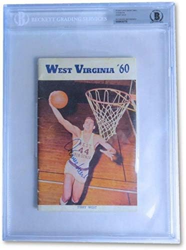 Jerry West potpisao Autographed 1960 West Virginia Yearbook Lakers BGS Slabbed-Autographed NBA magazini