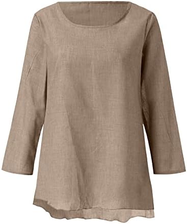 ZEFOTIM bluze za žene Moda 2022, jesen trendi nepravilne platnene majice Casual duge rukave za pulover za vrat