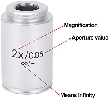 Vifemify Achromatic objektiv,2x 195 biološki mikroskop Achromatic objektiv za RMS niti 20.2 mm