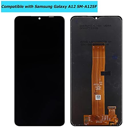 Vvsialeek AMOLED LCD ekran kompatibilan sa Samsung Galaxy A12 SM-A125F / DSN SM-A125F / DS SM-A125F SM-A125m 6,5 inčni ekran osetljiv