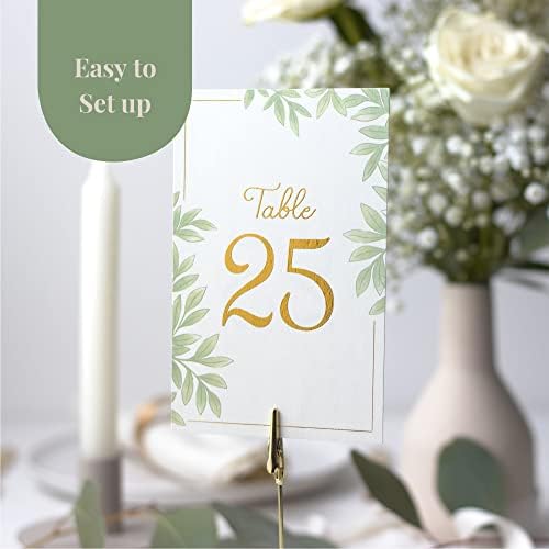 Rileys & amp; Co veliki broj vjenčanje stol kartice 1-25 i glava Tabela znak, dvostrani zlato folija Print i elegantan list dizajn